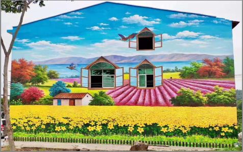 丽江乡村墙体彩绘